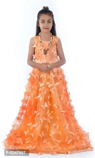 Kids Girl Net Embroidered Dress-thumb0