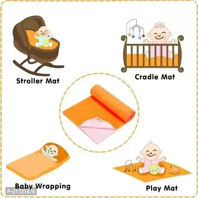 Radiant Fashion World Anti-Piling Fleece Extra Absorbent Quick Dry Sheet for Baby, Baby Bed Protector, Waterproof Baby Sheet, Small Size 50x70cm-thumb3