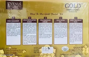 Evenia Aromatic Gold Detoxifying Facial kit , massage cream , facial gel , facial scrub ,facial pack - 600gm-thumb2