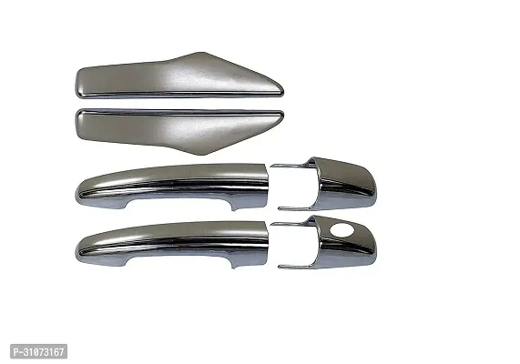 SureStrive Premium Quality Stylish Car Door Handle Catch Cover, Handle Cover, Abs Plastic with Chrome Finishing Compatible for Maruti Suzuki Swift 2018 with Bowl Chrome (Set of 6)-thumb2