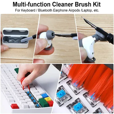 Cleaner Kit for Keyboard,Keyboard Cleaner Brush,5 in 1 Multi-Function  Computer Cleaning Tools with Keycap Puller for Airpods