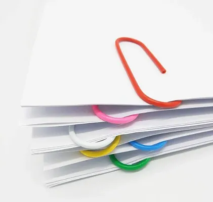 100 Paper Clips Vinyl Coated For Tomorrow 40 Pcs 4 Inch Jumbo Paperclips Colored for Office