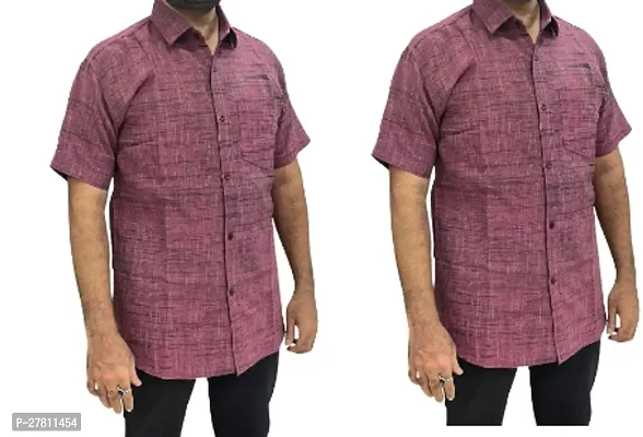 Reliable Khadi Cotton Printed Casual Shirts For Men Pack Of 2-thumb0