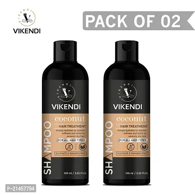 Vikendi Coconut Shampoo For Hair Fall Control, For Unisex-Pack Of 2, 100 Ml Each