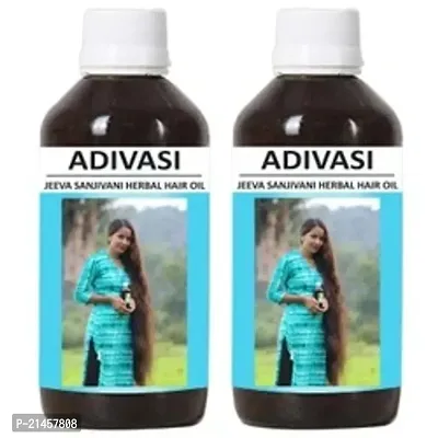 Vikendi Aadivasi Jeeva Sanjivani Oilanic 100 % Pure And Naturals Adivasi Jeeva Sanjivani Herbal Hair Oil Strengthening And Volumized Hair-Pack Of 2, 125 Ml Each-thumb0