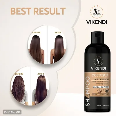 Vikendi Coconut Shampoo For Hair Fall Control, For Unisex-Pack Of 2, 100 Ml Each-thumb4