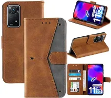 Flip Cover Compatible for Mi Redmi Note 11 Pro Plus 5G Flip Cover Redmi Note 11 Pro Plus Back cover Redmi Note 11 Pro 5G Flip Cover Redmi Note 11 Pro Plus mobile back cover Xiaomi Redmi Note 11 Pro Plus 5G Flip Cover Executive Brown, Magnetic Closure-thumb3