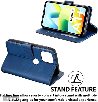 Flip Cover Compatible for Mi Redmi A1 Plus Flip Cover Redmi A1 Plus Back cover Mi Redmi A2 Plus/ Flip Cover Redmi A1 Plus mobile back cover Xiaomi Redmi A1 Plus Flip Cover Executive Blue, Magnetic Closure-thumb3