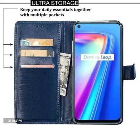 Flip Cover Compatible for Realme 7 Blue-thumb3