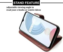 Flip Cover Compatible for Realme C21Y Brown-thumb3