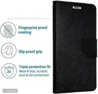 Gladly Flip Cover Compatible for Realme Narzo 20A Back Cover Soft Silicon Tpu Flip Cover Black-thumb5