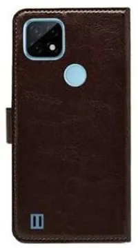 Flip Cover Compatible for Realme C25Y Brown-thumb1