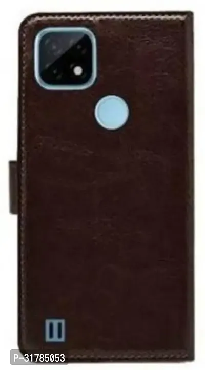 Flip Cover Compatible for Realme C25Y Brown-thumb2