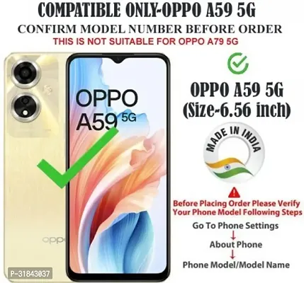 Gladly Flip Cover Compatible for OPPO A59 5G Back Cover Soft Silicon Tpu Flip Cover Rose Red-thumb2