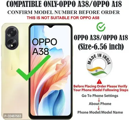 Stylish Artificial Leather Printed Flip Cover for Oppo A18-thumb2