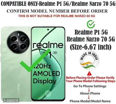 Gladly Flip Cover for Realme Narzo 70 Pro 5G, Realme Narzo 70 5G, Realme P1 5G, Realme 12 Plus flip cover - Brown-thumb2