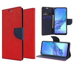 Gladly Flip Cover Compatible for  Oppo A53 Flip Cover Oppo A53 2020 Red-thumb2