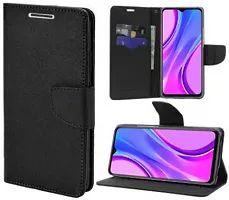 Flip Cover Compatible for Mi Redmi 9 Prime Mobile Back CoverPoco M2 Flip Cover Stylish Girls Cover Boys Designer Cover Black-thumb2