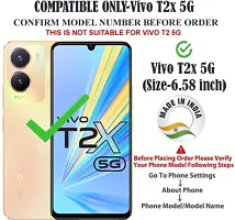 Gladly Flip Cover Compatible for Vivo T2X 5G Back Cover Soft Silicon Tpu Flip Cover Coffee Brown-thumb1