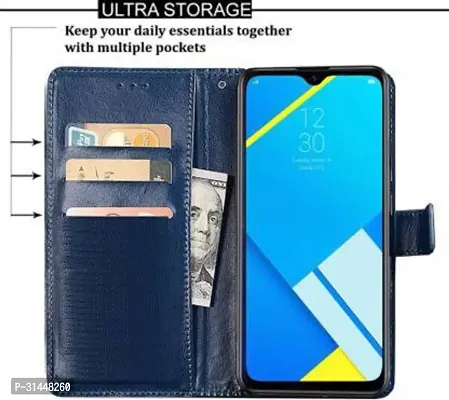 Gladly Flip Cover Compatible for Samsung Galaxy M31 Mobile Flip Cover With TPU Silicon Cover Blue-thumb2