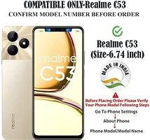 Gladly Flip Cover Compatible for Realme C53 Back Cover Soft Silicon Tpu Flip Cover Rose Red-thumb1