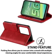 Flip Cover for i3 Vivo T3 Lite SA3 Red Back Cover-thumb2