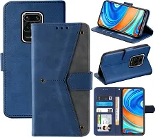 Flip Cover Compatible for Poco M2 Pro Back Cover Poco M2 Pro Stylish Cover Poco M2 Pro Girls Cove Poco M2 Pro mobile back cover Poco M2 Pro Cover Executive Blue, Magnetic Closure-thumb3