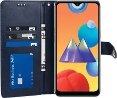 Flip Cover Compatible for Samsung Galaxy A10s Flip Cover Samsung Galaxy M01s Blue-thumb4