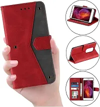 Rahishi Artificial Leather Flip Cover Compatible for Mi Redmi 8 Executive Red, Magnetic Closure-thumb4