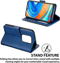 Flip Cover Compatible for Poco M2 Pro Back Cover Poco M2 Pro Stylish Cover Poco M2 Pro Girls Cove Poco M2 Pro mobile back cover Poco M2 Pro Cover Executive Blue, Magnetic Closure-thumb2