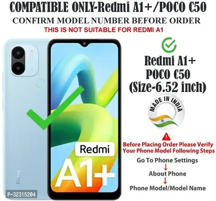 REDMI A1 Plus / Redmi A1 + Flip Cover Gladly Flip Cover Compatible Magnetic Closure-thumb2