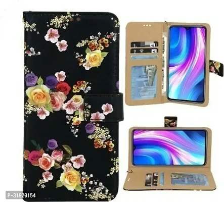 Gladly Flip Cover Compatible for OPPO A3x 5G Back Cover Soft Silicon Tpu Flip Cover Rose Black-thumb0