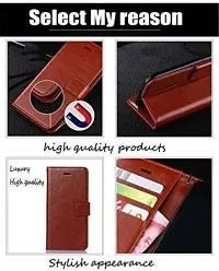 Gladly Flip Cover Compatible for  Oppo A33 Flip Cover Oppo A33 2020 Brown-thumb4