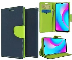 Flip Cover Compatible for Realme C15 Blue-thumb2