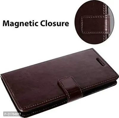 Flip Cover Compatible for Realme C15 Brown-thumb5