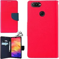 Gladly Flip Cover Compatible for Realme 2 Pro Back Cover Soft Silicon Tpu Flip Cover Pink-thumb1