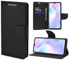 Flip Cover Compatible for Mi Redmi 9A Mobile Back Cover Mi  Redmi 9i Mobile Back Cover Mi  Redmi 9A Sport Mobile Back Cover Mi  Redmi 9i Sport Flip Cover Stylish Girls Cover Boys Designer Cover Black-thumb2