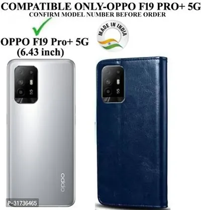 Gladly Flip Cover Compatible for  Oppo F19 Pro Plus Blue-thumb2