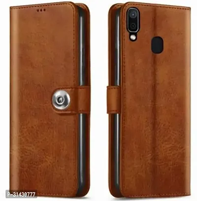 Flip Cover Compatible for Samsung Galaxy A20 Flip Cover Samsung Galaxy A30 Flip Cover Samsung Galaxy M10s Brown