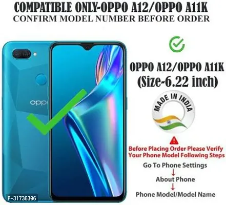 Gladly Flip Cover Compatible for  Oppo A12 Red-thumb2