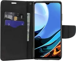 Flip Cover Compatible for Mi Redmi 9 Power Flip Cover Stylish Girls Cover Boys Designer Cover Black-thumb3