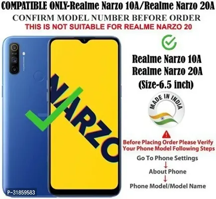 Gladly Flip Cover Compatible for Realme narzo 20A Magnetic Closure Flip Case Back Cover Soft Silicon Tpu Flip Cover Attractive Navy Blue-thumb2