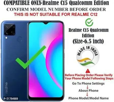 Flip Cover Compatible for Realme C15 Blue-thumb2