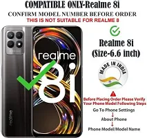 Gladly Flip Cover Compatible for Realme 8i Back Cover Soft Silicon Tpu Flip Cover Red-thumb1