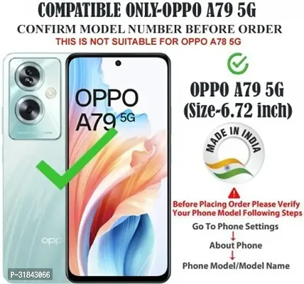 Gladly Flip Cover Compatible for OPPO A79 5G Back Cover Soft Silicon Tpu Flip Cover Rose Blue-thumb2