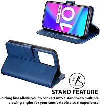 Flip Cover Compatible for Mi Redmi Note 10 Flip Cover Redmi Note 10 Back cover Mi Redmi Note 10s Flip Cover Redmi Note 10 mobile back cover Xiaomi Redmi Note 10 Flip Cover Executive Blue, Magnetic Closure-thumb1