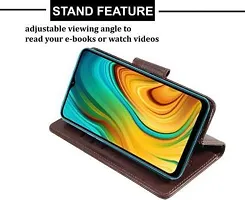 Gladly Flip Cover Compatible for Realme C3 Back Cover Soft Silicon Tpu Flip Cover Brown-thumb3