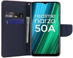 Gladly Flip Cover Compatible for Realme Narzo 50A Back Cover Soft Silicon Tpu Flip Cover Pink-thumb4