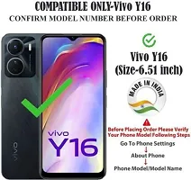 Gladly Flip Cover Compatible for Vivo Y16 Back Cover Soft Silicon Tpu Flip Cover Navy Blue-thumb1