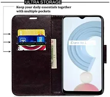 Flip Cover Compatible for Realme C21Y Brown-thumb2